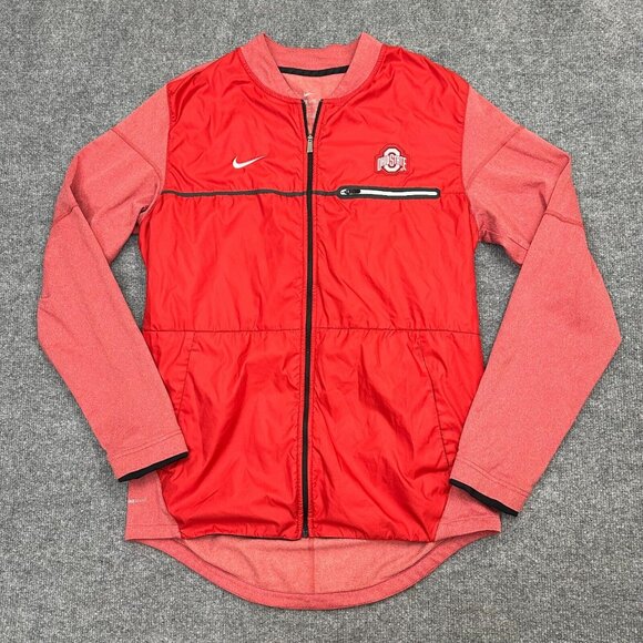 Ohio State Buckeyes Jacket Mens M Nike Shield Hybrid Windbreaker Stretch Zip Up - Picture 1 of 13